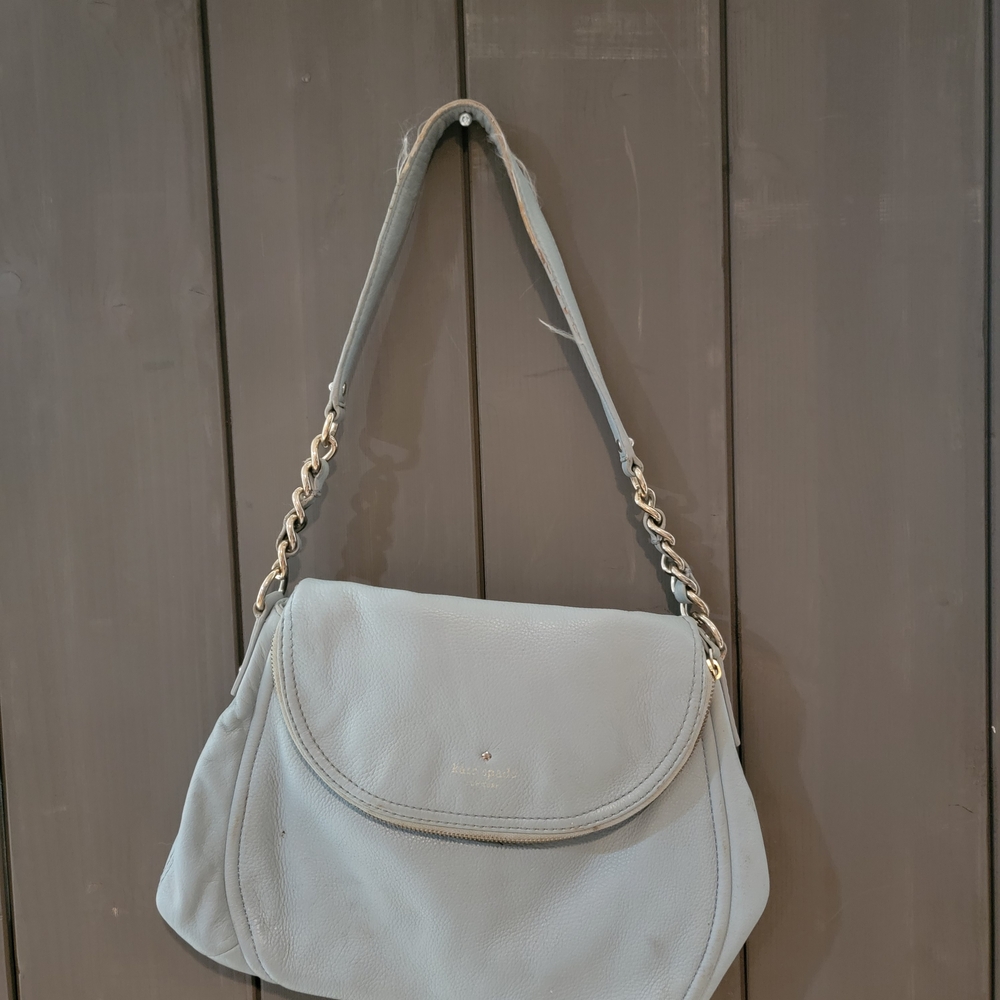 Kate Spade Gray Leather Shoulder Bag